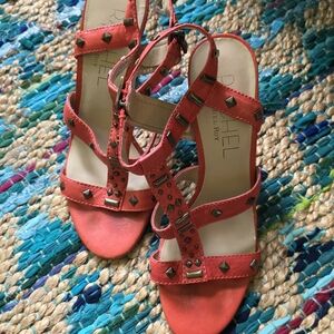 RACHEL Rachel Roy Women's Red Studded Sandals